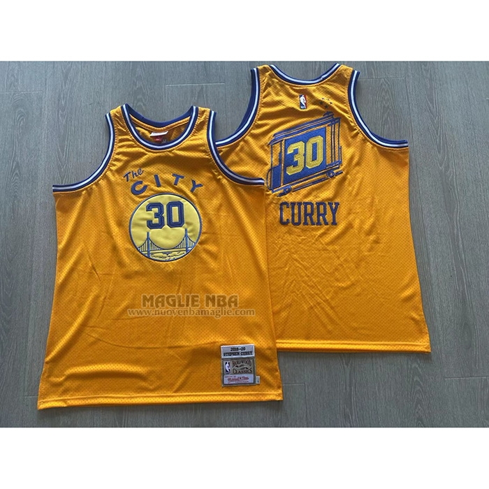 Maglia
 Stephen Curry NO 30 Golden State Warriors Mitchell & Ness 2019-20 Giallo
